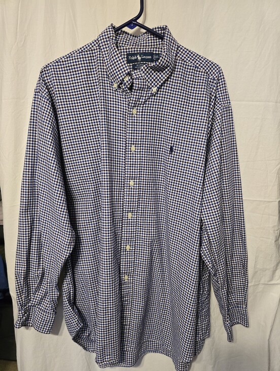 Ralph Lauren Other - Ralph Lauren Blue and White Gingham Button-Down Shirt